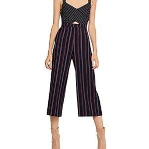 BCBGeneration Striped Crossed Front Jumpsuit